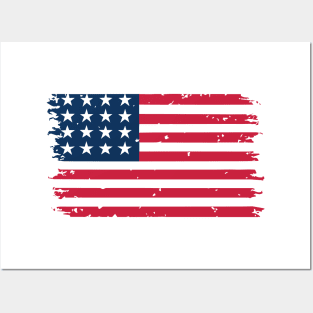 Flag USA. United States flag. American flag. National symbol of usa Posters and Art